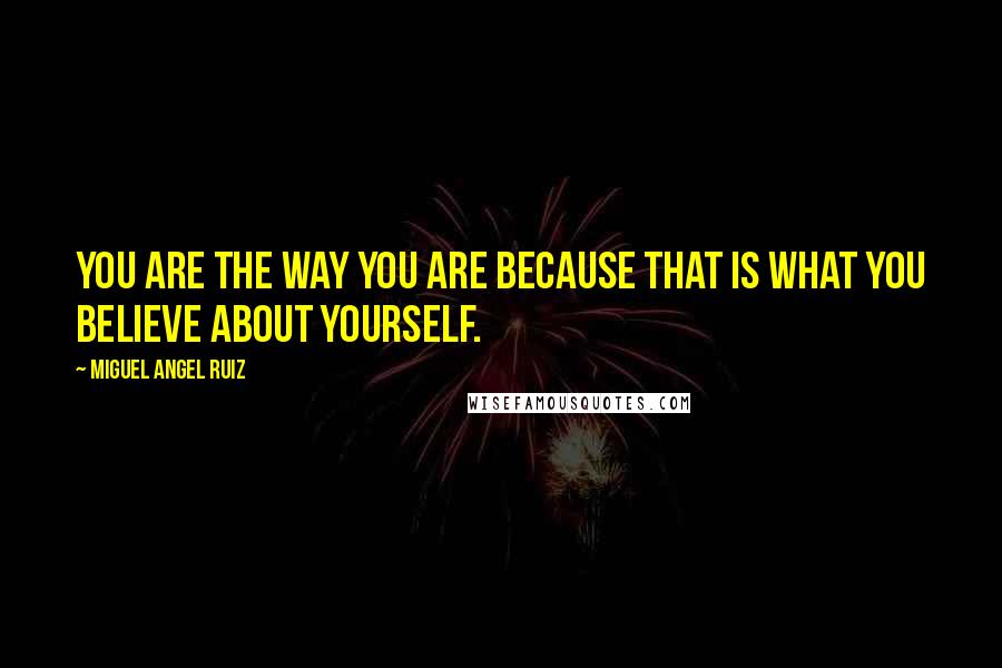 Miguel Angel Ruiz Quotes: You are the way you are because that is what you believe about yourself.