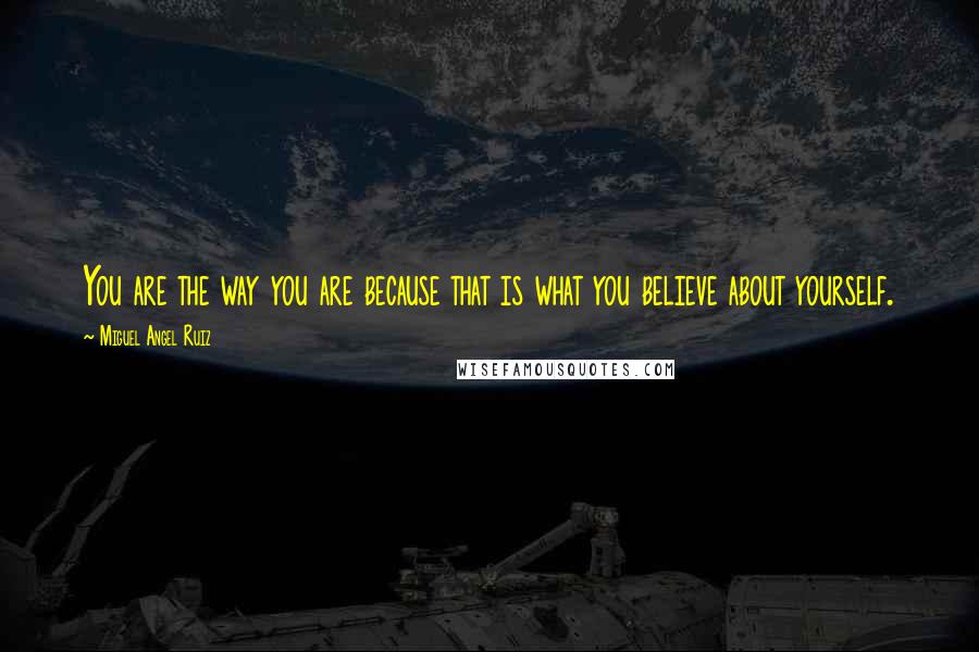 Miguel Angel Ruiz Quotes: You are the way you are because that is what you believe about yourself.