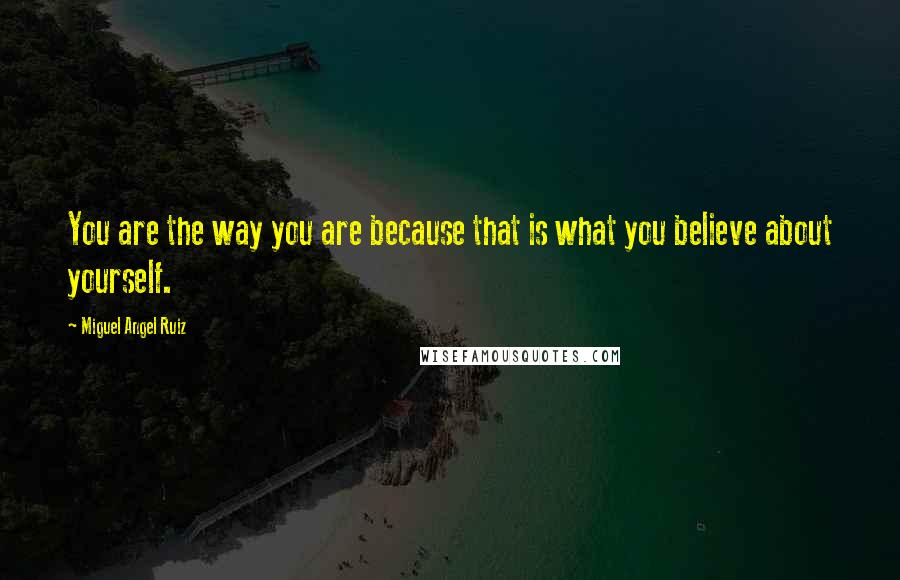 Miguel Angel Ruiz Quotes: You are the way you are because that is what you believe about yourself.