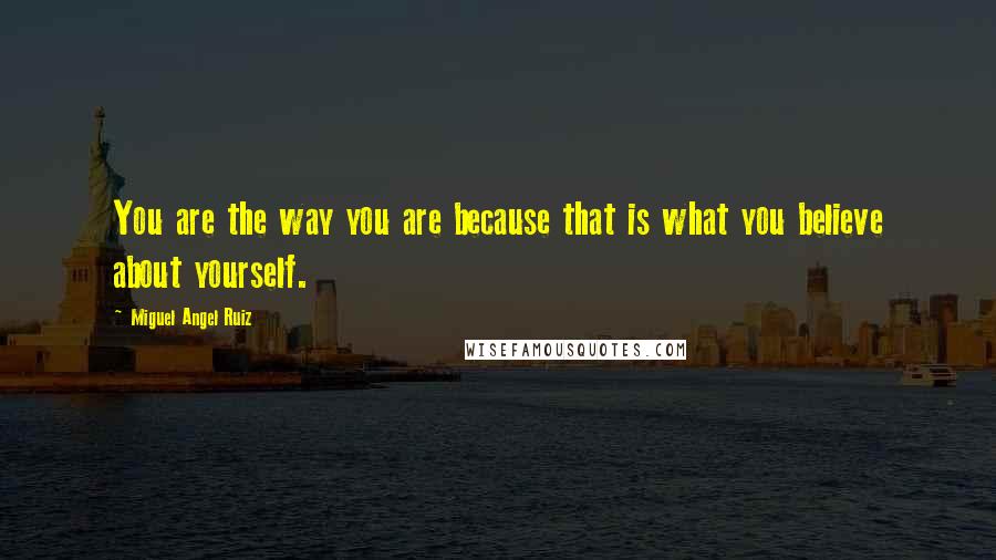 Miguel Angel Ruiz Quotes: You are the way you are because that is what you believe about yourself.