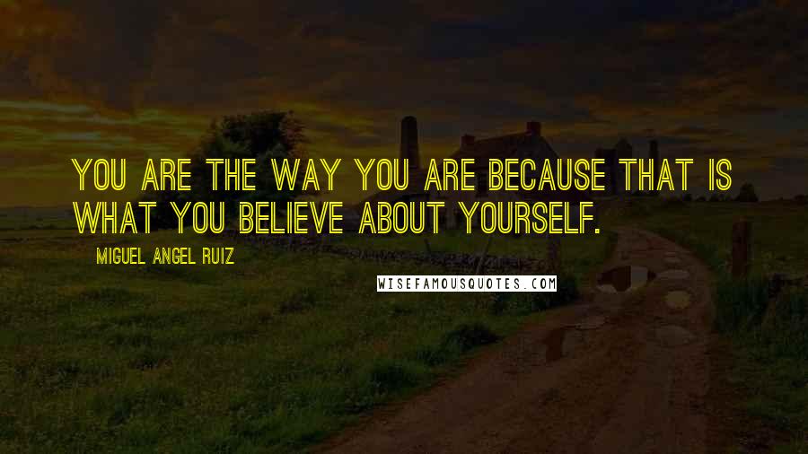 Miguel Angel Ruiz Quotes: You are the way you are because that is what you believe about yourself.