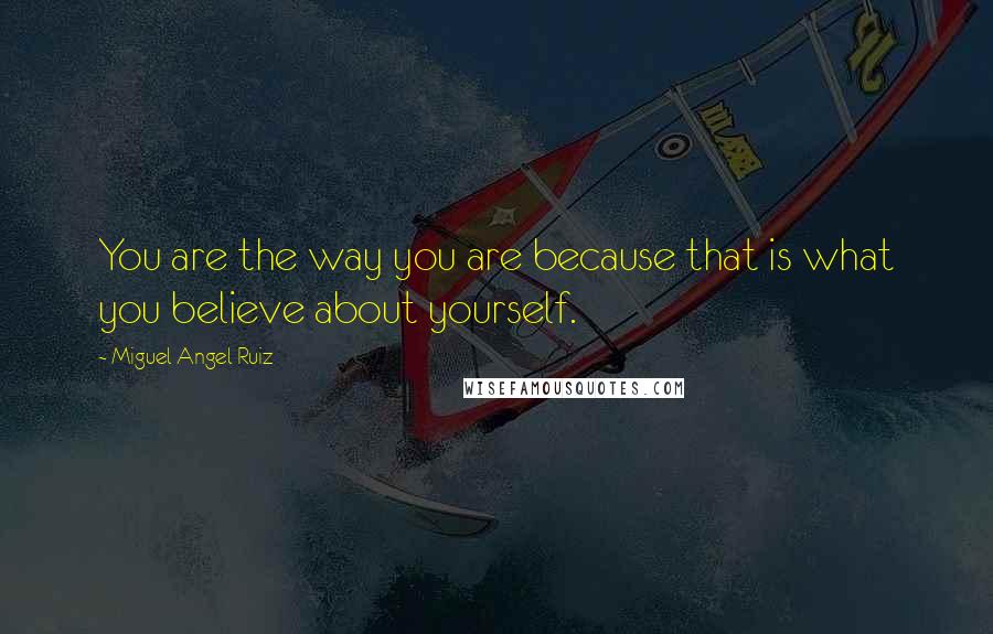 Miguel Angel Ruiz Quotes: You are the way you are because that is what you believe about yourself.