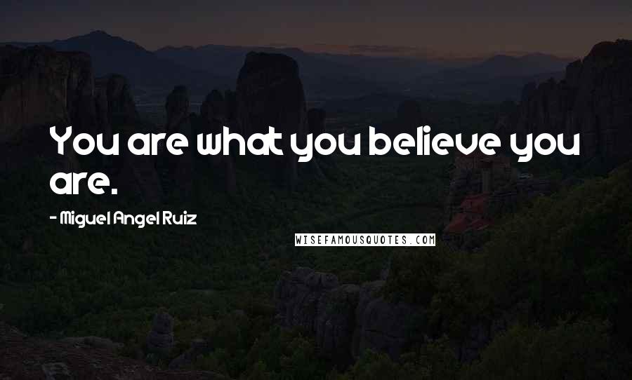 Miguel Angel Ruiz Quotes: You are what you believe you are.