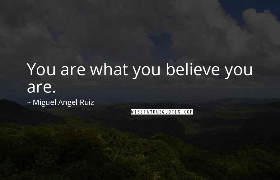 Miguel Angel Ruiz Quotes: You are what you believe you are.