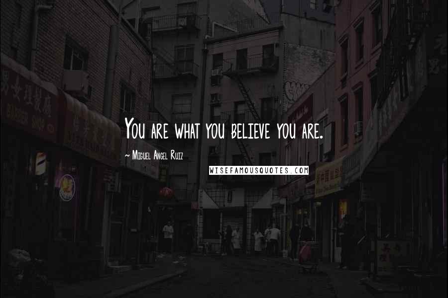 Miguel Angel Ruiz Quotes: You are what you believe you are.