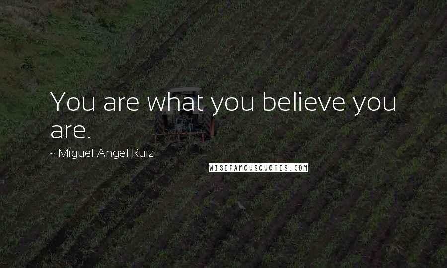 Miguel Angel Ruiz Quotes: You are what you believe you are.