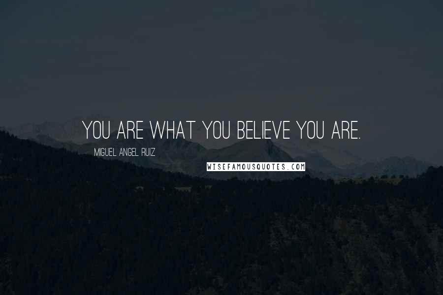 Miguel Angel Ruiz Quotes: You are what you believe you are.