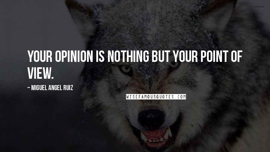 Miguel Angel Ruiz Quotes: Your opinion is nothing but your point of view.