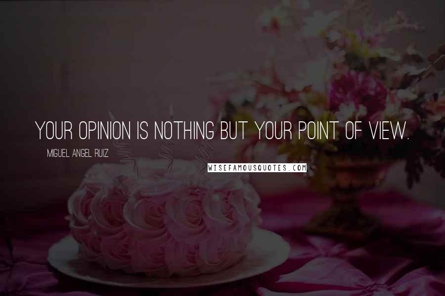 Miguel Angel Ruiz Quotes: Your opinion is nothing but your point of view.