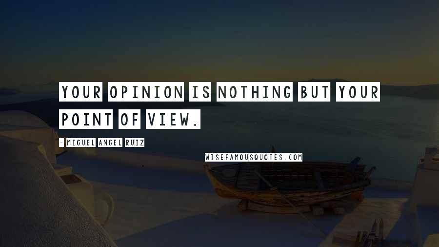 Miguel Angel Ruiz Quotes: Your opinion is nothing but your point of view.