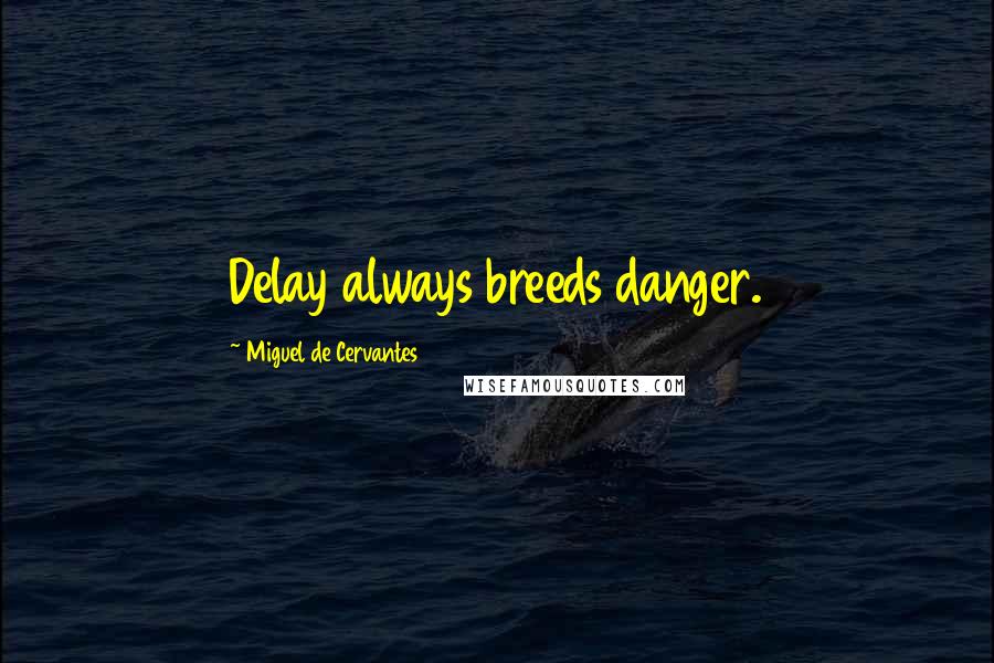 Miguel De Cervantes Quotes: Delay always breeds danger.