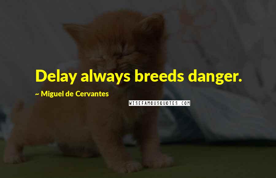 Miguel De Cervantes Quotes: Delay always breeds danger.