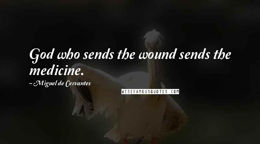 Miguel De Cervantes Quotes: God who sends the wound sends the medicine.