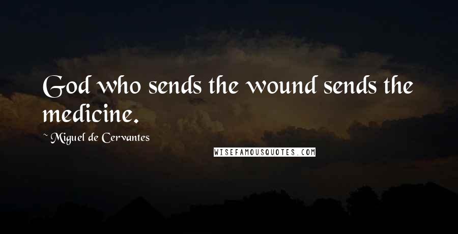 Miguel De Cervantes Quotes: God who sends the wound sends the medicine.