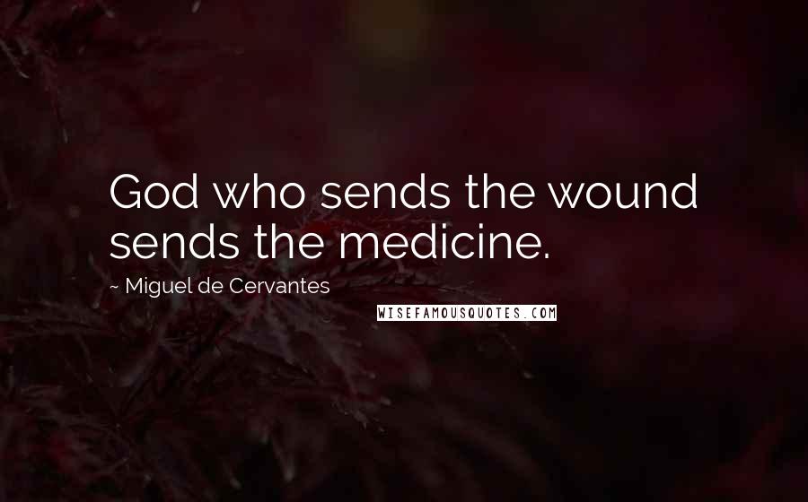 Miguel De Cervantes Quotes: God who sends the wound sends the medicine.