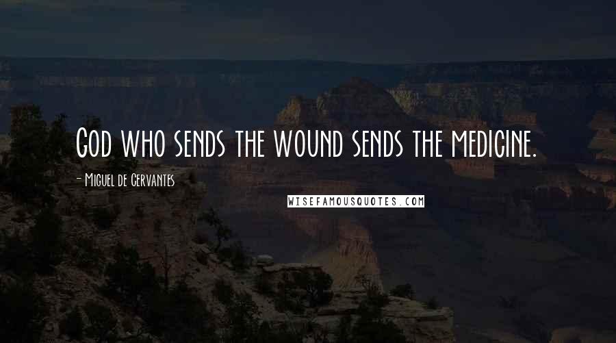 Miguel De Cervantes Quotes: God who sends the wound sends the medicine.