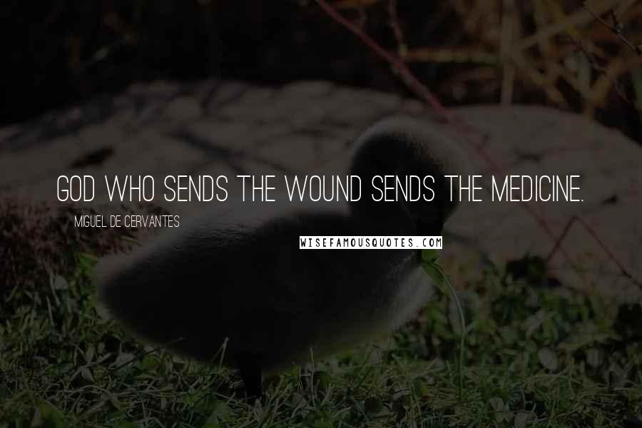 Miguel De Cervantes Quotes: God who sends the wound sends the medicine.