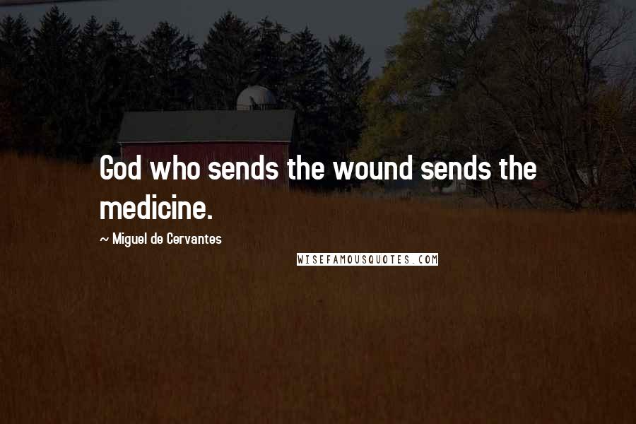 Miguel De Cervantes Quotes: God who sends the wound sends the medicine.