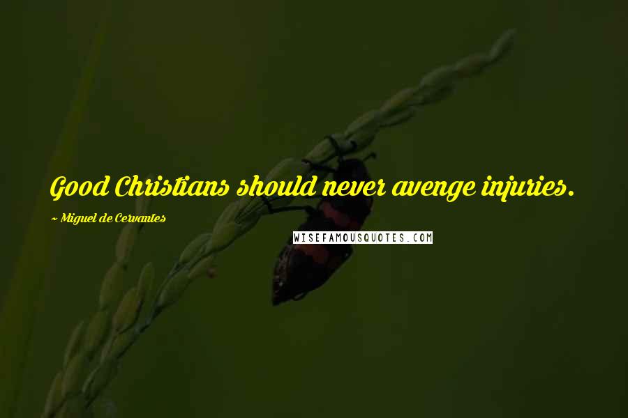 Miguel De Cervantes Quotes: Good Christians should never avenge injuries.