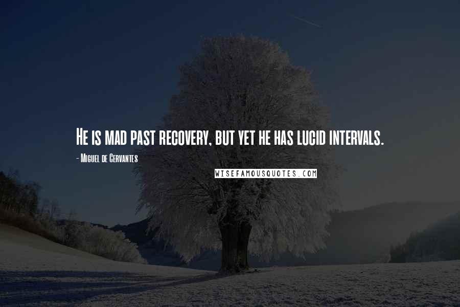 Miguel De Cervantes Quotes: He is mad past recovery, but yet he has lucid intervals.