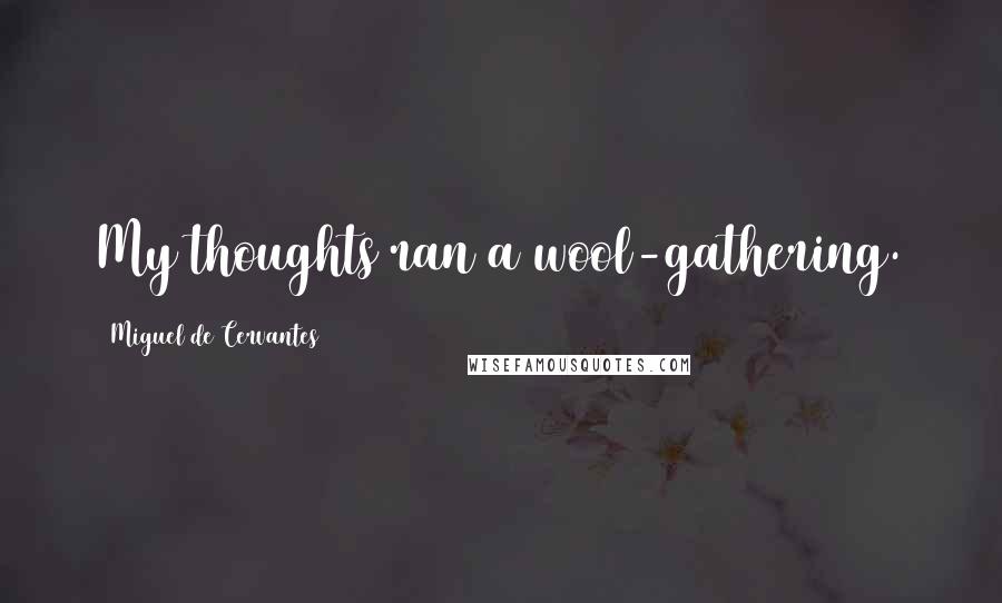Miguel De Cervantes Quotes: My thoughts ran a wool-gathering.