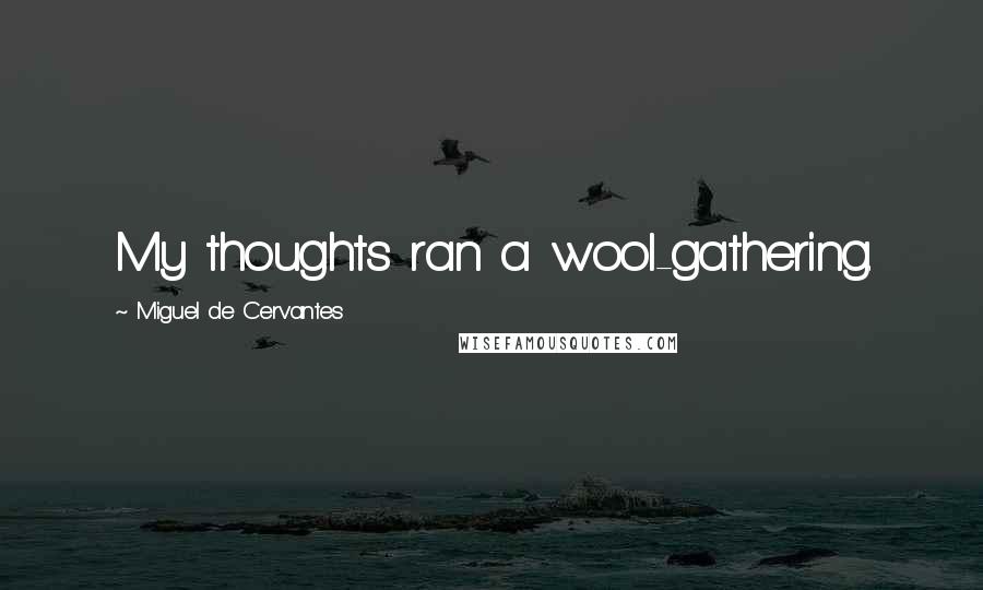 Miguel De Cervantes Quotes: My thoughts ran a wool-gathering.