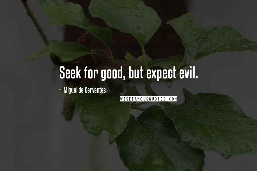 Miguel De Cervantes Quotes: Seek for good, but expect evil.