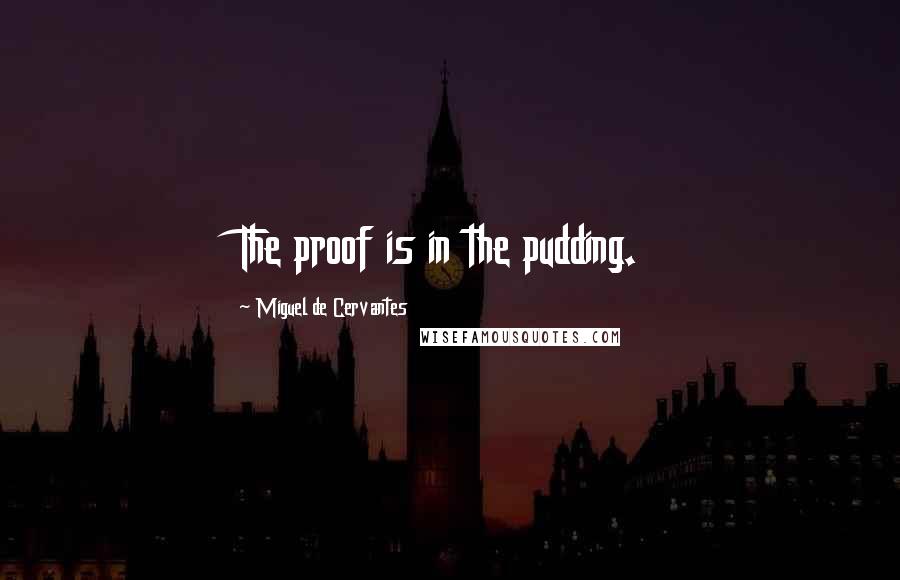 Miguel De Cervantes Quotes: The proof is in the pudding.