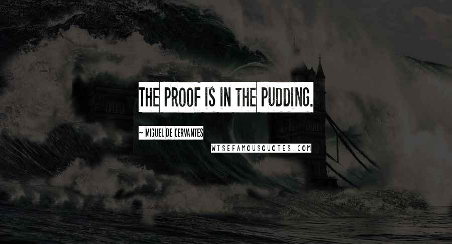Miguel De Cervantes Quotes: The proof is in the pudding.