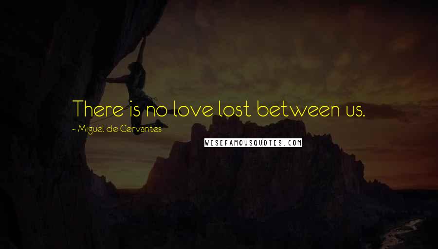 Miguel De Cervantes Quotes: There is no love lost between us.