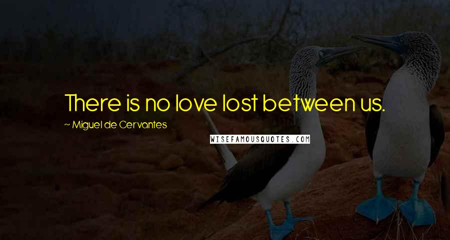 Miguel De Cervantes Quotes: There is no love lost between us.