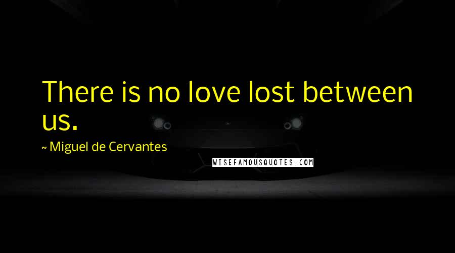 Miguel De Cervantes Quotes: There is no love lost between us.