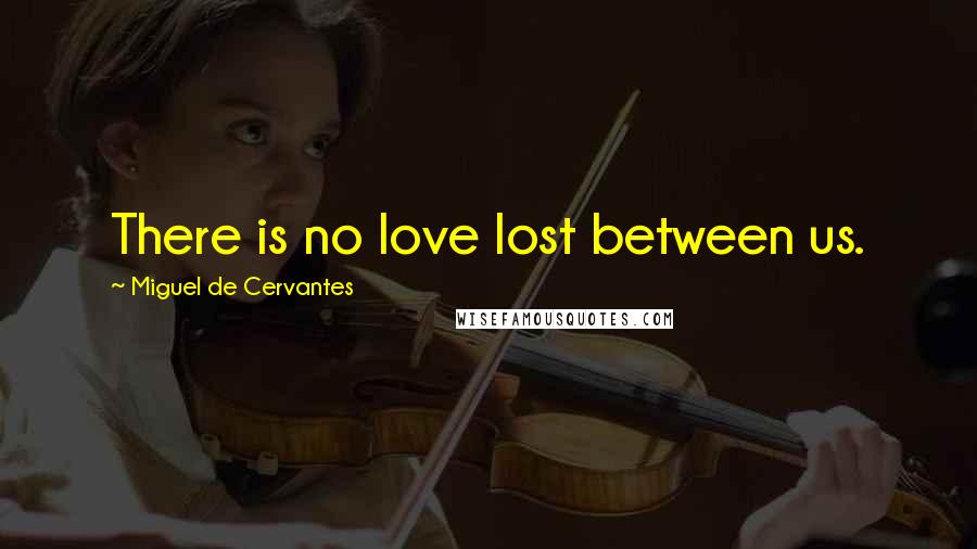 Miguel De Cervantes Quotes: There is no love lost between us.