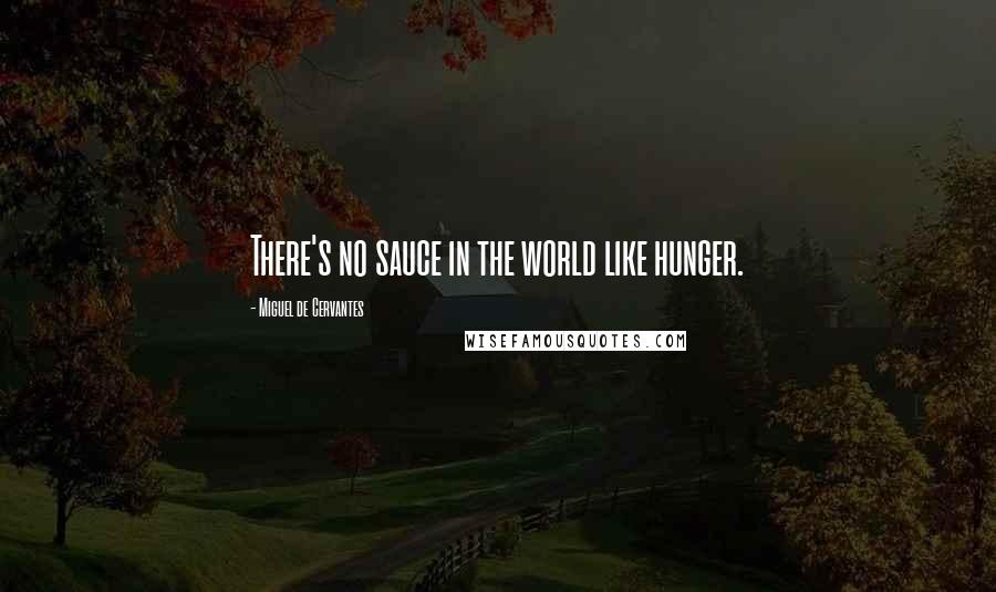 Miguel De Cervantes Quotes: There's no sauce in the world like hunger.