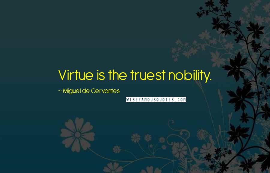 Miguel De Cervantes Quotes: Virtue is the truest nobility.