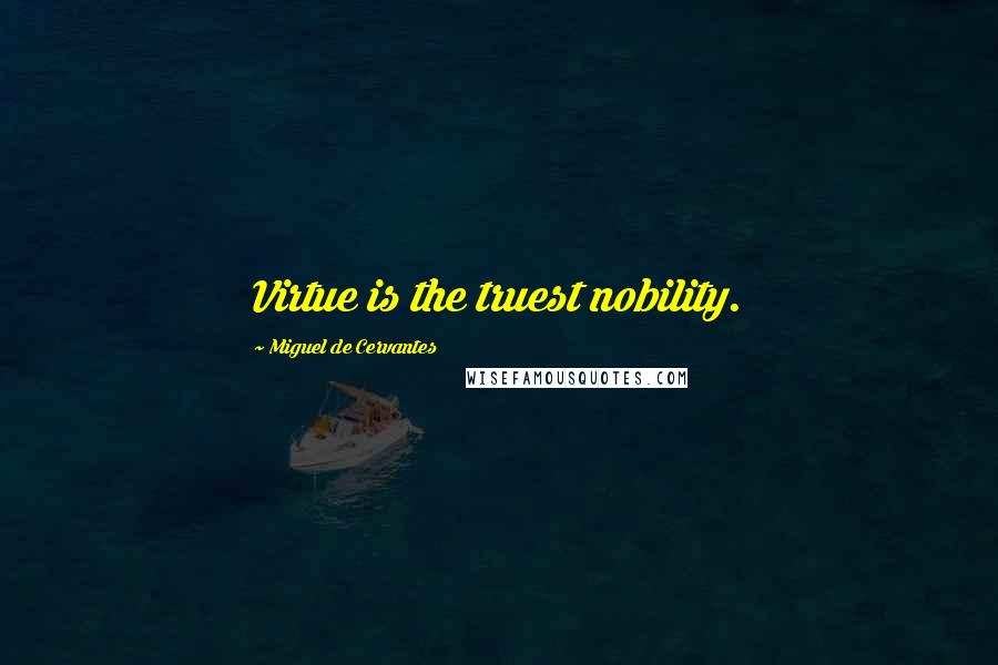 Miguel De Cervantes Quotes: Virtue is the truest nobility.