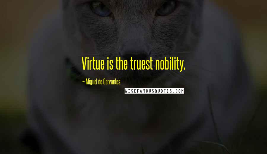 Miguel De Cervantes Quotes: Virtue is the truest nobility.