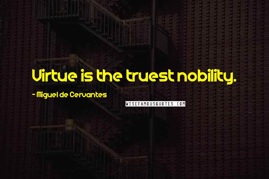 Miguel De Cervantes Quotes: Virtue is the truest nobility.