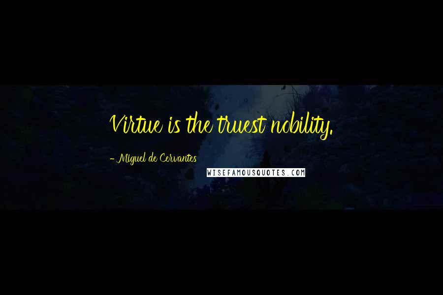 Miguel De Cervantes Quotes: Virtue is the truest nobility.