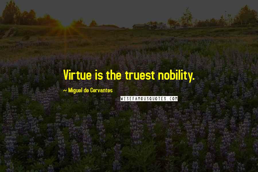 Miguel De Cervantes Quotes: Virtue is the truest nobility.