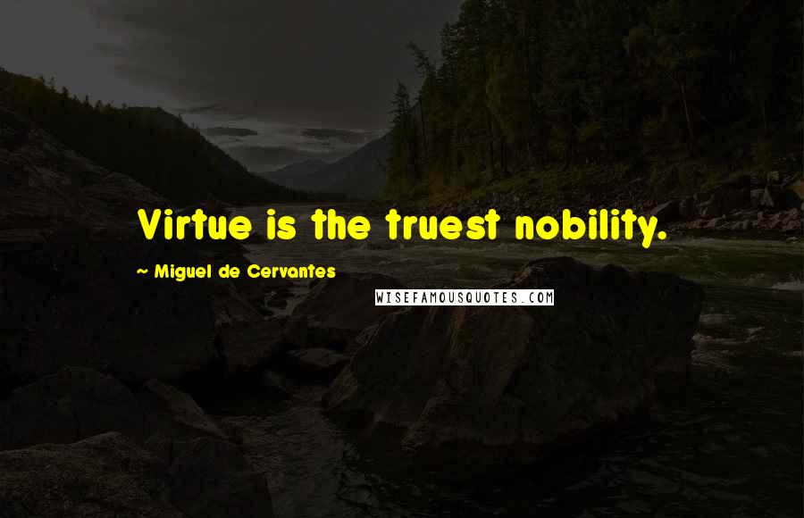 Miguel De Cervantes Quotes: Virtue is the truest nobility.