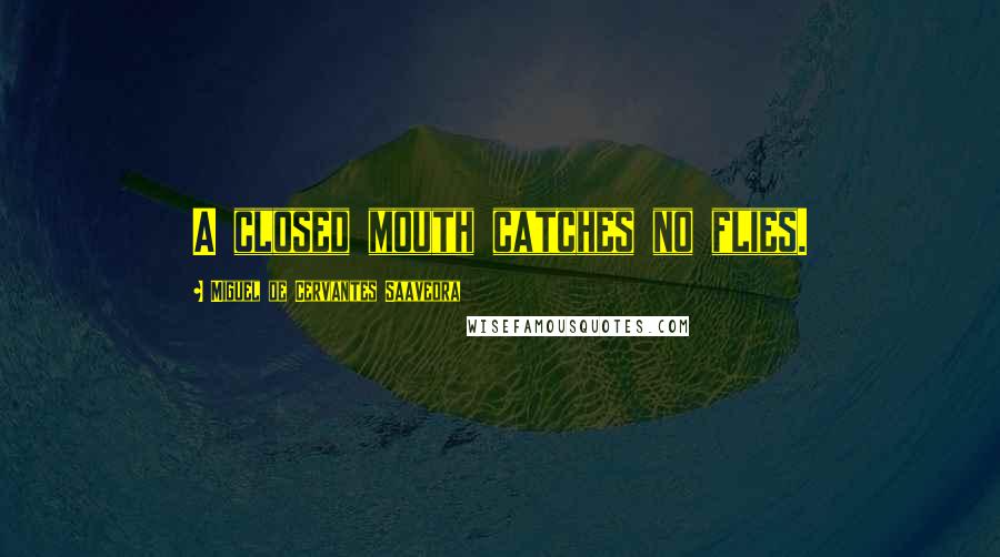 Miguel De Cervantes Saavedra Quotes: A closed mouth catches no flies.