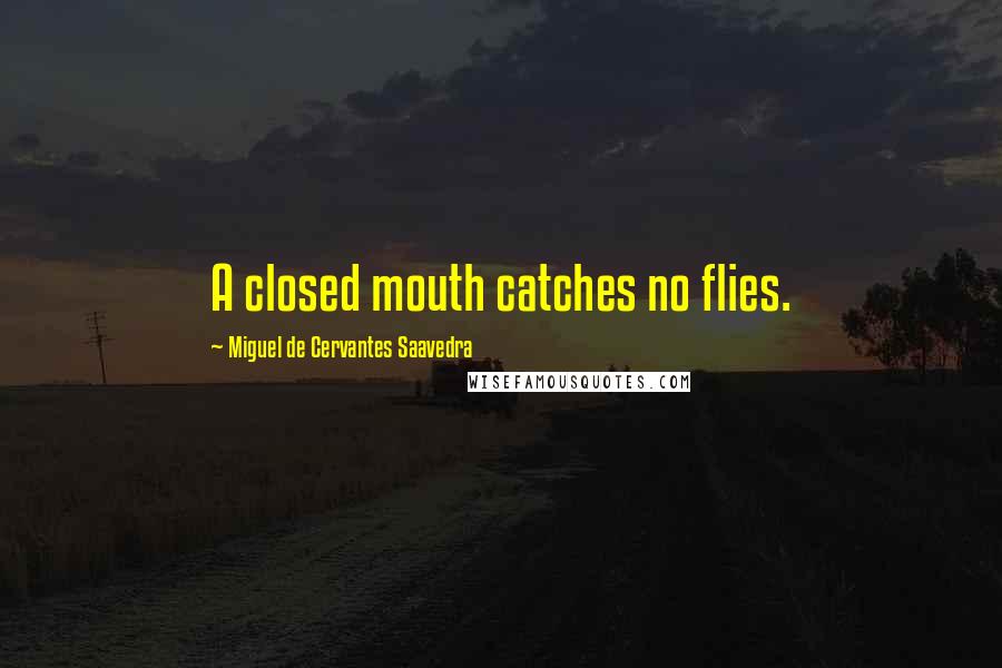 Miguel De Cervantes Saavedra Quotes: A closed mouth catches no flies.