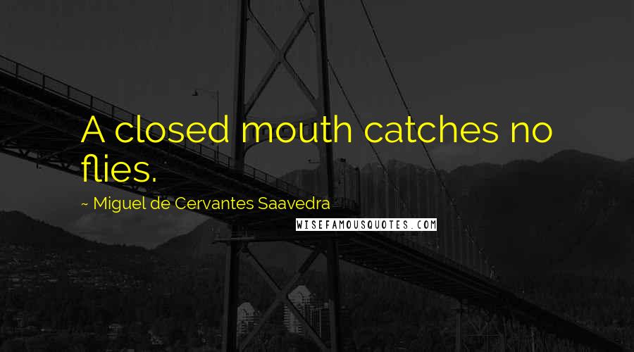 Miguel De Cervantes Saavedra Quotes: A closed mouth catches no flies.