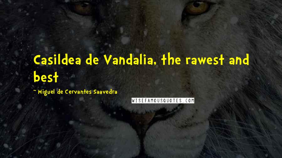 Miguel De Cervantes Saavedra Quotes: Casildea de Vandalia, the rawest and best