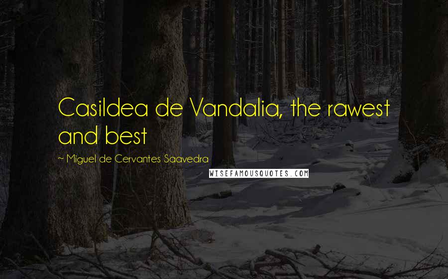 Miguel De Cervantes Saavedra Quotes: Casildea de Vandalia, the rawest and best