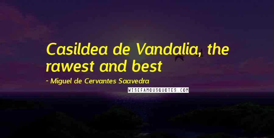 Miguel De Cervantes Saavedra Quotes: Casildea de Vandalia, the rawest and best