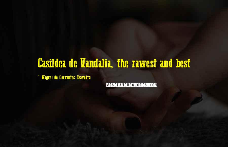 Miguel De Cervantes Saavedra Quotes: Casildea de Vandalia, the rawest and best