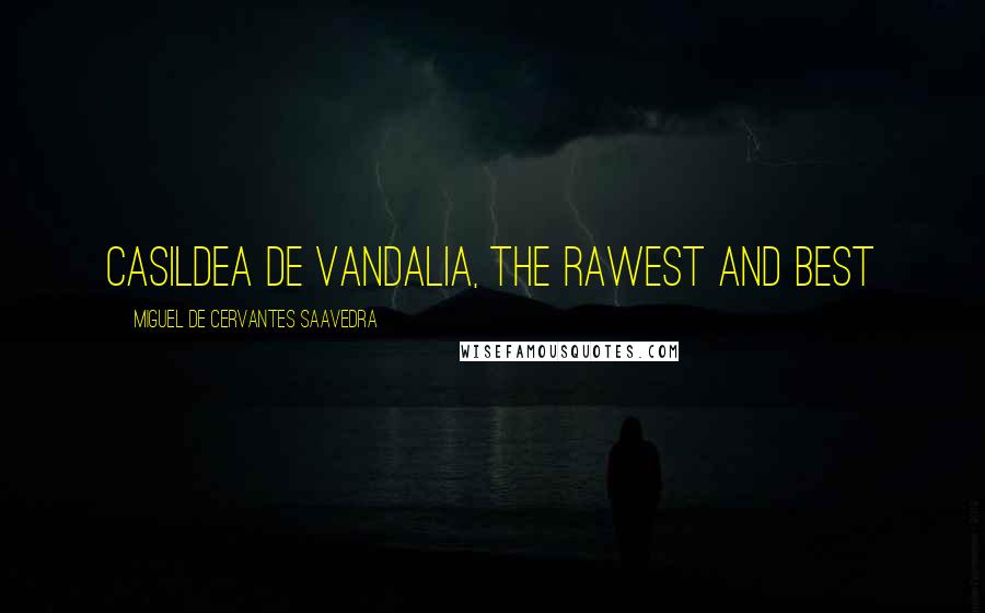 Miguel De Cervantes Saavedra Quotes: Casildea de Vandalia, the rawest and best