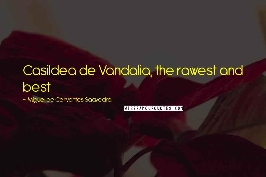 Miguel De Cervantes Saavedra Quotes: Casildea de Vandalia, the rawest and best